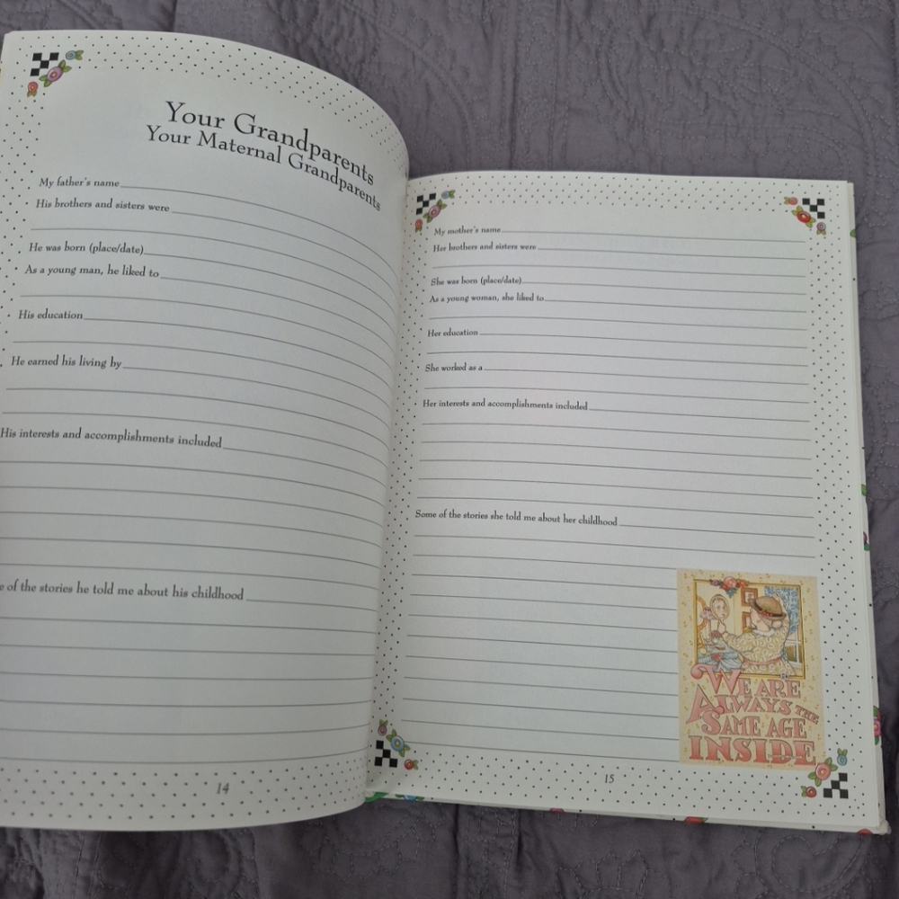 Mother's Journal by Mary Engelbreit 1993 Writing Om Inside Cover Only - Picture 12 of 14